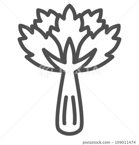線條畫簡單蔬菜單項圖示芹菜 線條畫簡單蔬菜單項圖示芹菜 109011474