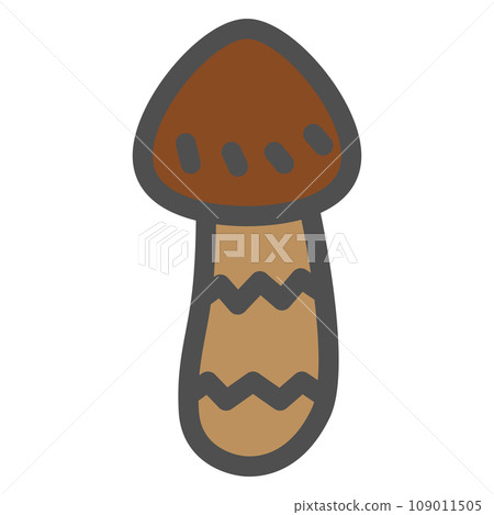 顏色簡單蘑菇單圖標松茸 109011505