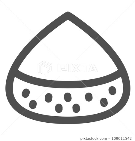 線描簡單蔬菜單項圖示板栗 109011542