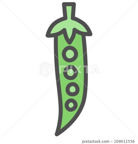 顏色簡單蔬菜單項圖示豌豆 109011556