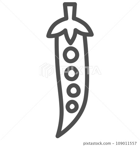 線條畫簡單蔬菜單項圖示豌豆 109011557