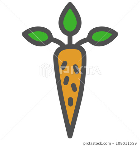 顏色簡單蔬菜單項圖示牛蒡 109011559