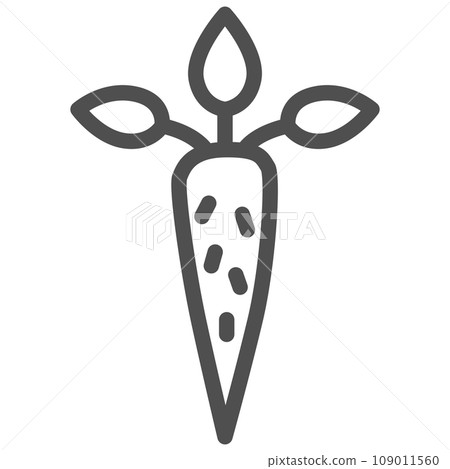 線條畫簡單蔬菜單項圖示牛蒡 109011560