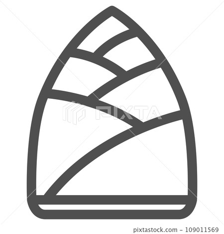 線描簡單蔬菜單項圖示竹筍 線描簡單蔬菜單項圖示竹筍 109011569