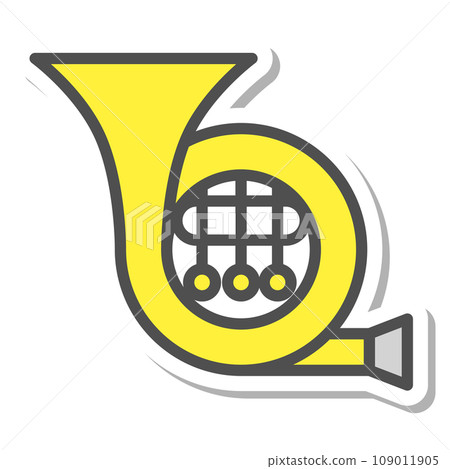 貼紙風格簡單樂器圖示喇叭 109011905