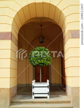 Potted plants at the entrance of Drottningholm Palace Potted plants at the entrance of Drottningholm Palace 109011947