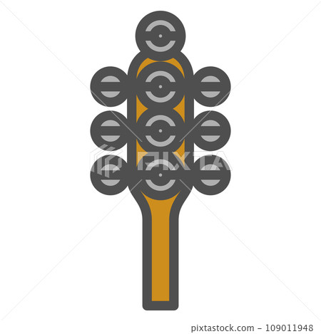 Color simple musical instrument icon sleigh bell Color simple musical instrument icon sleigh bell 109011948