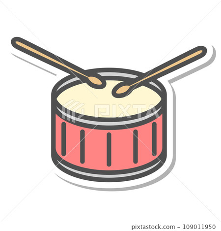 貼紙風格簡單樂器圖示星鼓 109011950