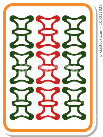 Sticker-style mahjong tile single item icon Nine chords 109012029
