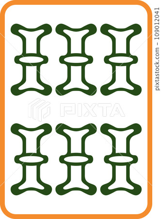 彩色麻將牌單品圖示六塊 109012041