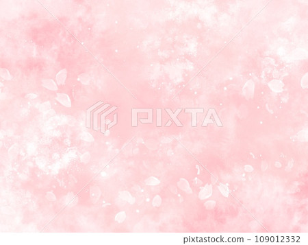 Background of fluffy and cute cherry blossom petals dancing Background of fluffy and cute cherry blossom petals dancing 109012332