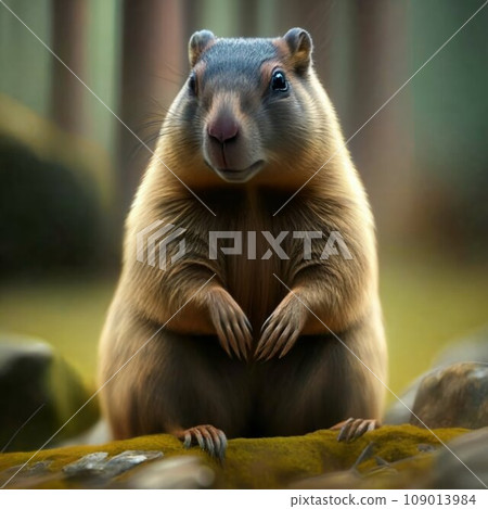 Marmot With Questioning Look Marmot With Questioning Look 109013984