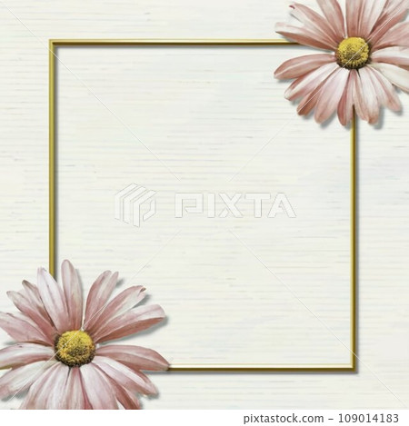 Beautiful lined paper with tinny Watercolor daisy at the bottom frame Beautiful lined paper with tinny Watercolor daisy at the bottom frame 109014183