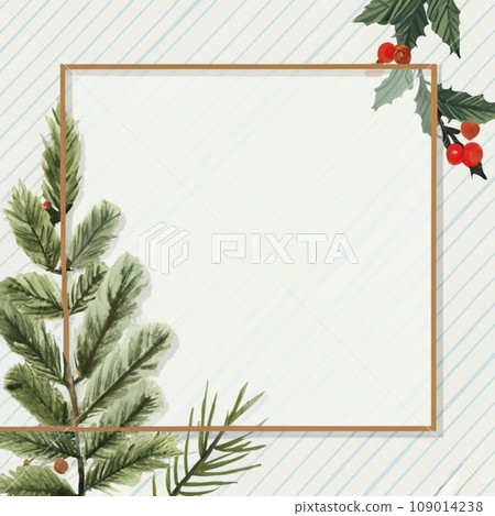Beautiful lined paper with tinny Watercolor Pine Trees Leaves at the bottom frame Beautiful lined paper with tinny Watercolor Pine Trees Leaves at the bottom frame 109014238