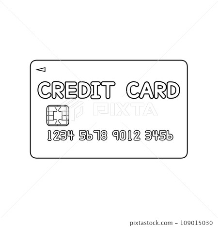 可用於無現金支付的信用卡線圖（正面） 109015030