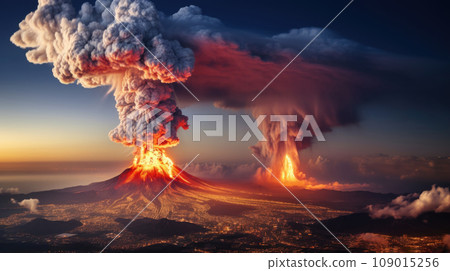 Volcanic Eruption, Danger and Emergency 109015256