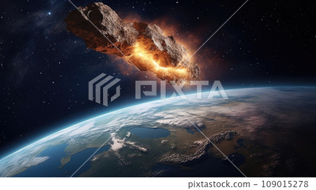 Impact imminent a meteorite approaches Earth Impact imminent a meteorite approaches Earth 109015278