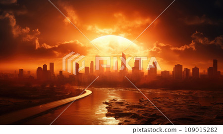 Earth under heat stress a stark visual of global warming's impact, urging environmental awareness. Earth under heat stress a stark visual of global warming's impact, urging environmental awareness. 109015282