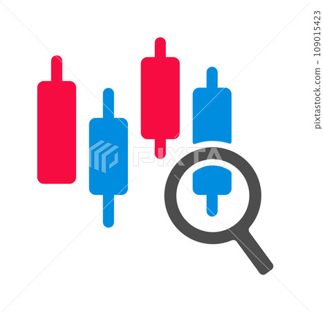 Stock investment/asset management vector icon illustration / technical analysis Stock investment/asset management vector icon illustration / technical analysis 109015423