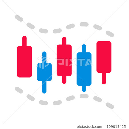 股票投資/資產管理向量圖示說明/布林線 股票投資/資產管理向量圖示說明/布林線 109015425
