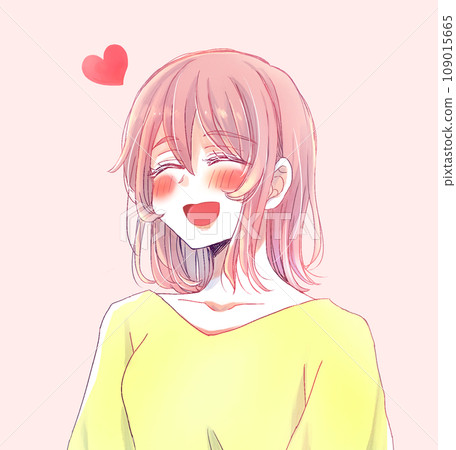 A woman who speaks with a smile, plump love 109015665