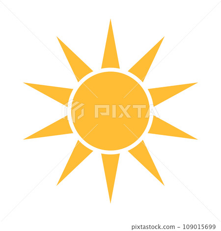 Sun flat icon vector. Summer pictogram. Sunlight symbol. for website design, web button, mobile app illustration 109015699