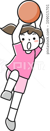 girl shooting basketball girl shooting basketball 109015701