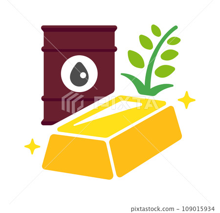 股票投資/資產管理向量圖示說明/商品 109015934