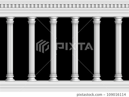 Temple stone pillar (medieval European style architecture) background illustration 109016114
