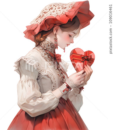 A woman with a present 109016461