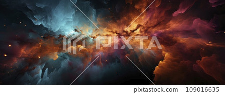 Modern Futuristic Sci-Fi Purple Blue Neon Lights On Abstract Construction. 109016635