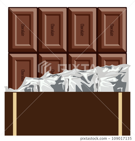 巧克力棒的向量圖方形背景設計 巧克力棒的向量圖方形背景設計 109017135