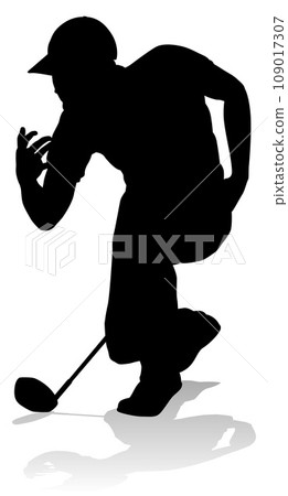 Golfer Golf Sports Person Silhouette 109017307