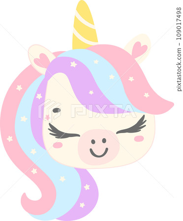 Cute Baby Unicorn with wing cartoon illustration Cute Baby Unicorn with wing cartoon illustration 109017498