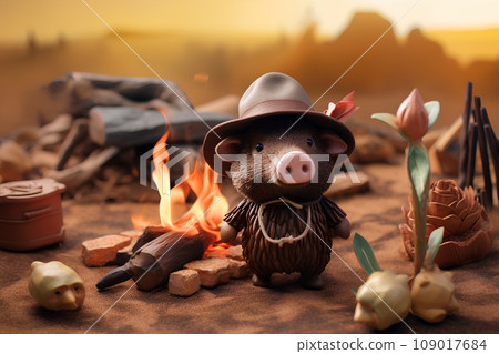 Pig camp (3D) 109017684