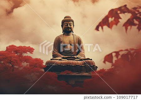 Big buddha statue on top hill 109017717