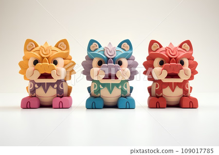 Colorful Shisa (3D) 109017785