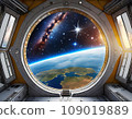 Earth seen from inside a spaceship 109019889