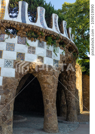 fairy house tower in the park Guel in Barcelona 109019990
