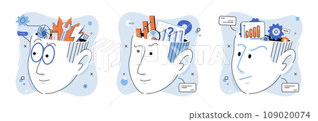 Thinking outside the box. Vector illustration. Embracing different perspectives leads to conceptual breakthroughs Individuality is celebrated in realm thinking outside box Thinking outside box concept 109020074
