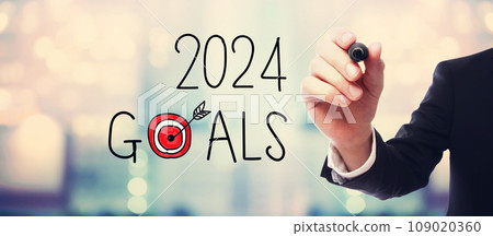 2024 Goals with businessman 2024 Goals with businessman 109020360