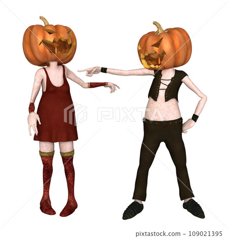 Halloween Goblins with Pumpkin Heads Halloween Goblins with Pumpkin Heads 109021395