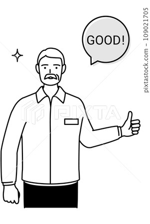 GOOD gesture, senior white man giving thumbs up GOOD gesture, senior white man giving thumbs up 109021705