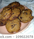 Nut cookies mixed with chocolate chips. 109022078