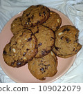 Nut cookies mixed with chocolate chips. 109022079