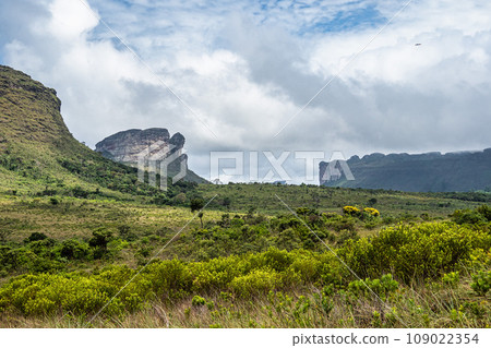 Hiking trail to Aguas Claras waterfall in Vale do Capao, Chapada Diamantina, Palmeiras, Bahia, Brazil Hiking trail to Aguas Claras waterfall in Vale do Capao, Chapada Diamantina, Palmeiras, Bahia, Brazil 109022354