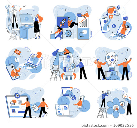 Business team vector illustration. Collaboration and cooperation were key components business team concept Partnerships with other organizations provided valuable support and resources The teams Business team vector illustration. Collaboration and cooperation were key components business team concept Partnerships with other organizations provided valuable support and resources The teams 109022556