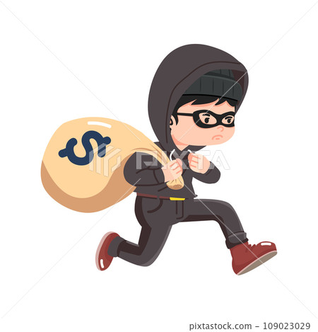 Boy Thief stealing carrying sack Boy Thief stealing carrying sack 109023029