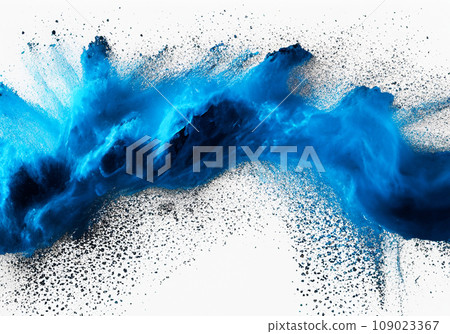 藍色抽象背景與旋轉的藍色粒子 109023367