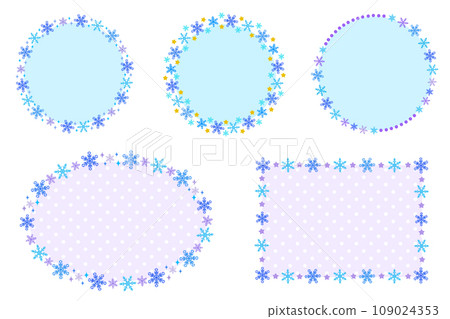 Snowflake frame set Snowflake frame set 109024353